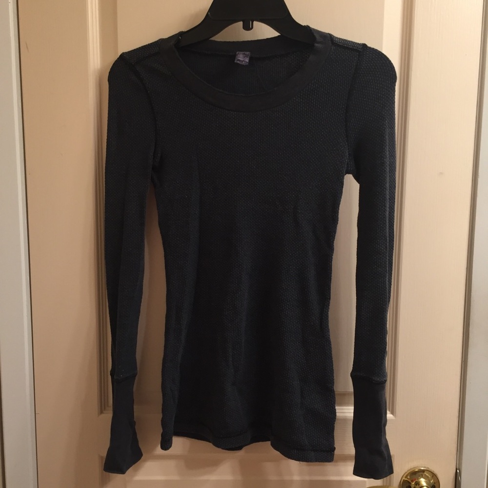 Free People dark gray thermal in xs